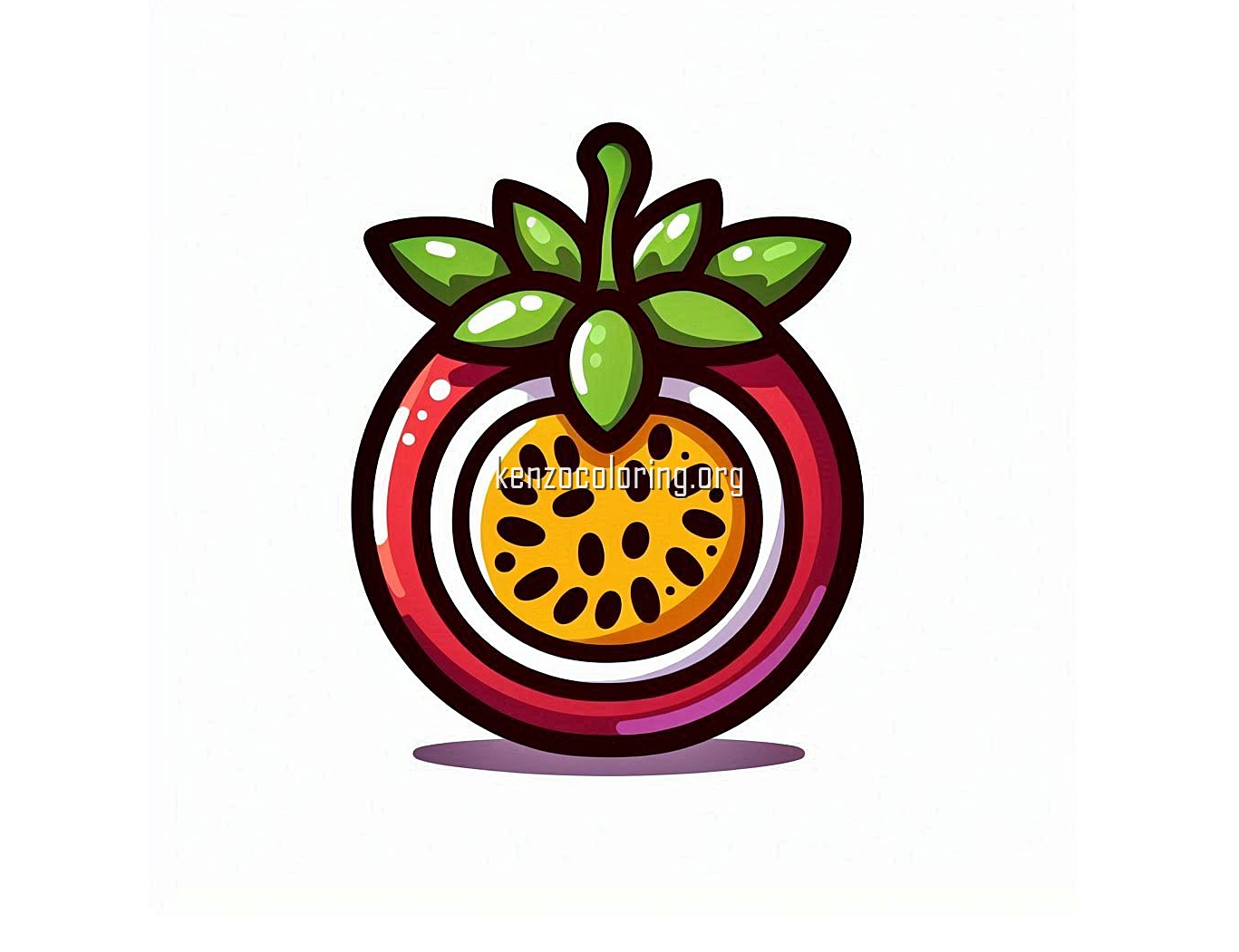 Passion Fruit Coloring Page 3 image a passion fruit coloring