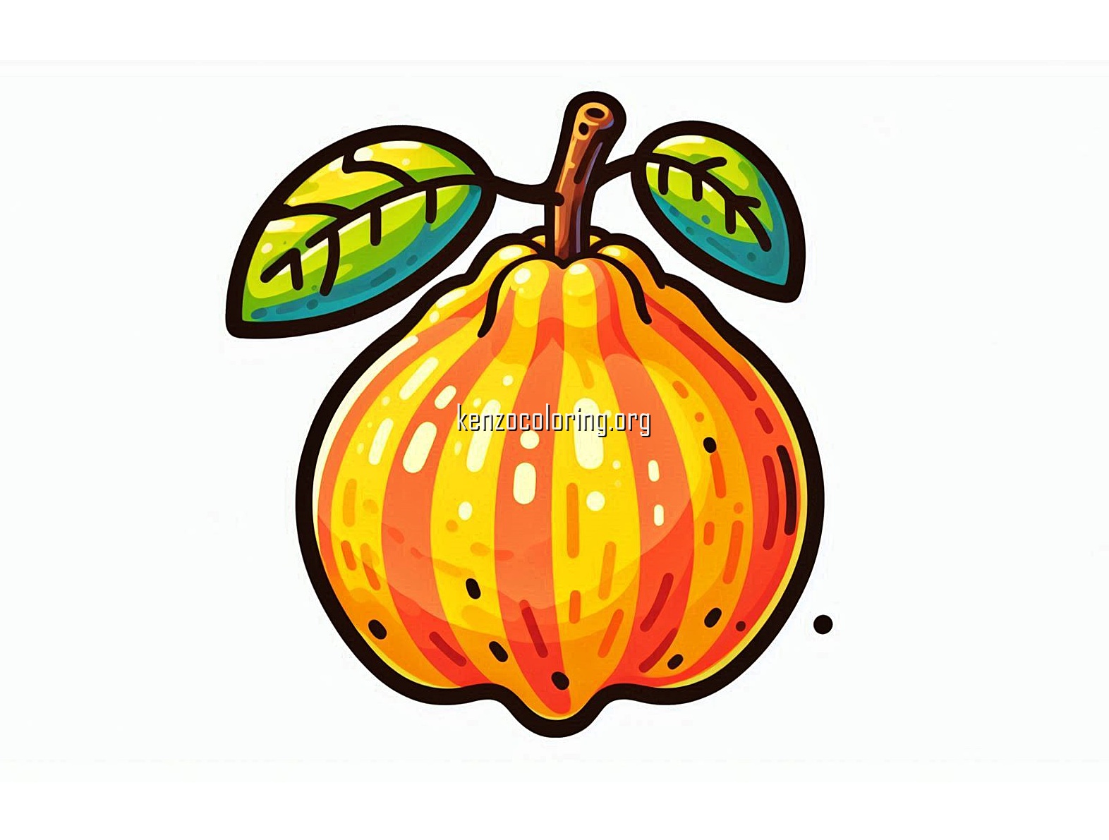 image a quince fruit coloring