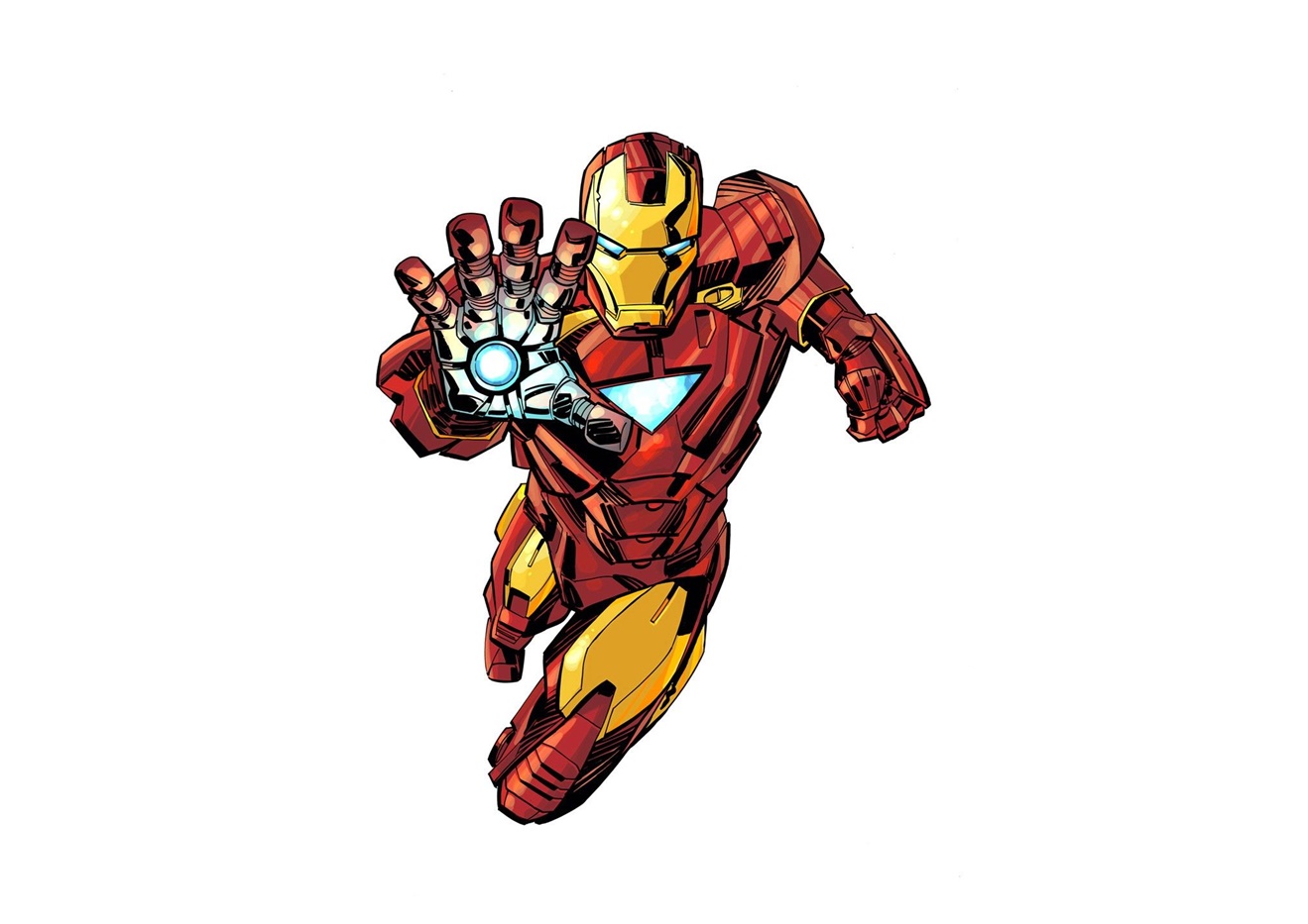 Iron Man in Action Coloring Page