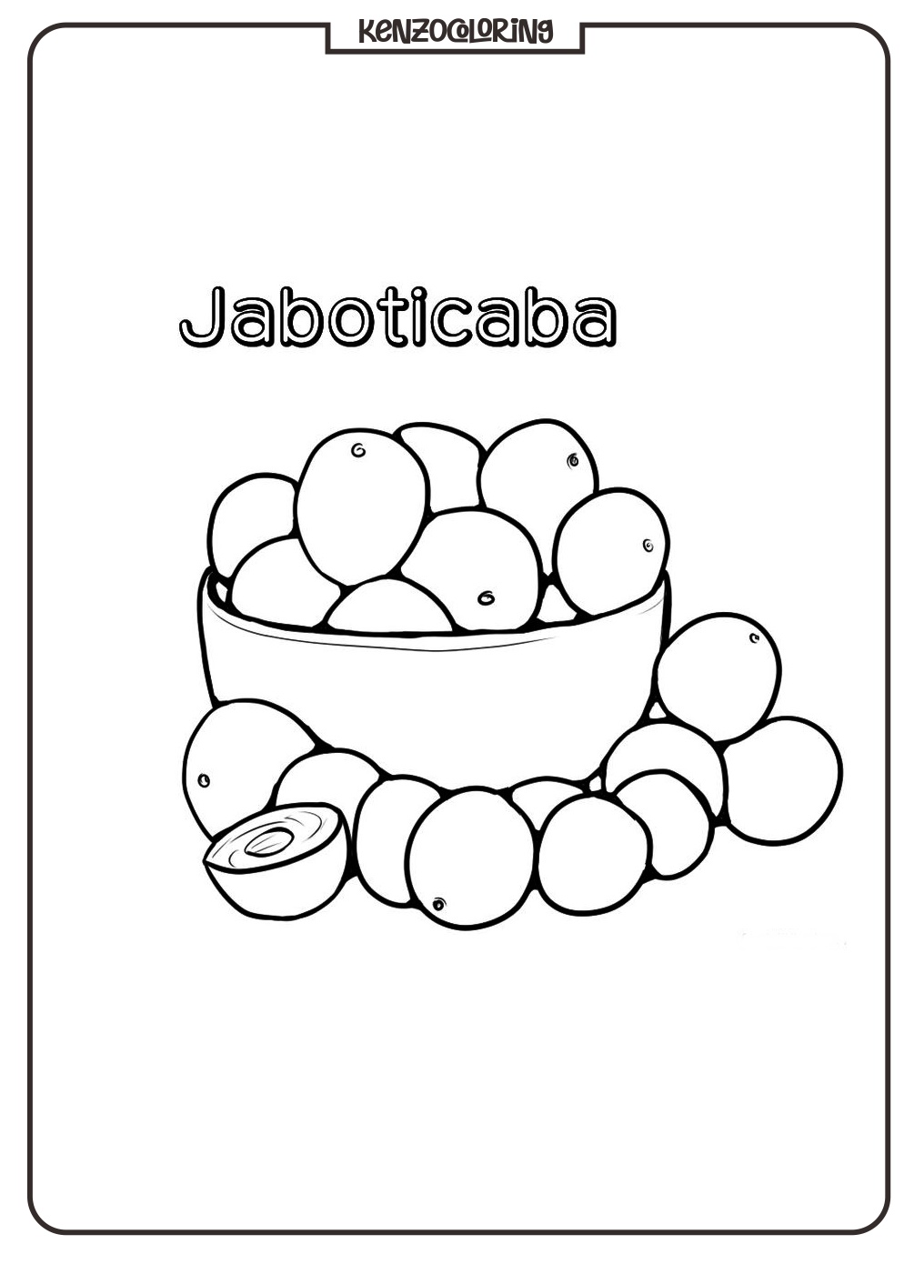 Unique Fruit Jaboticaba Coloring Page 4 jaboticaba fruit coloring pages