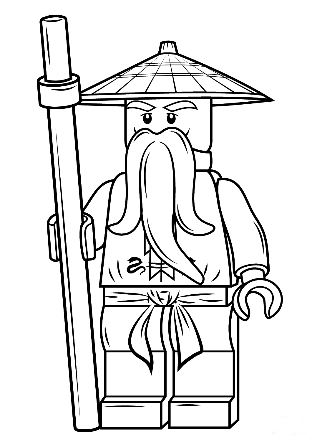 Lego Ninjago Master Wu Coloring Page 2 lego ninjago master wu coloring page