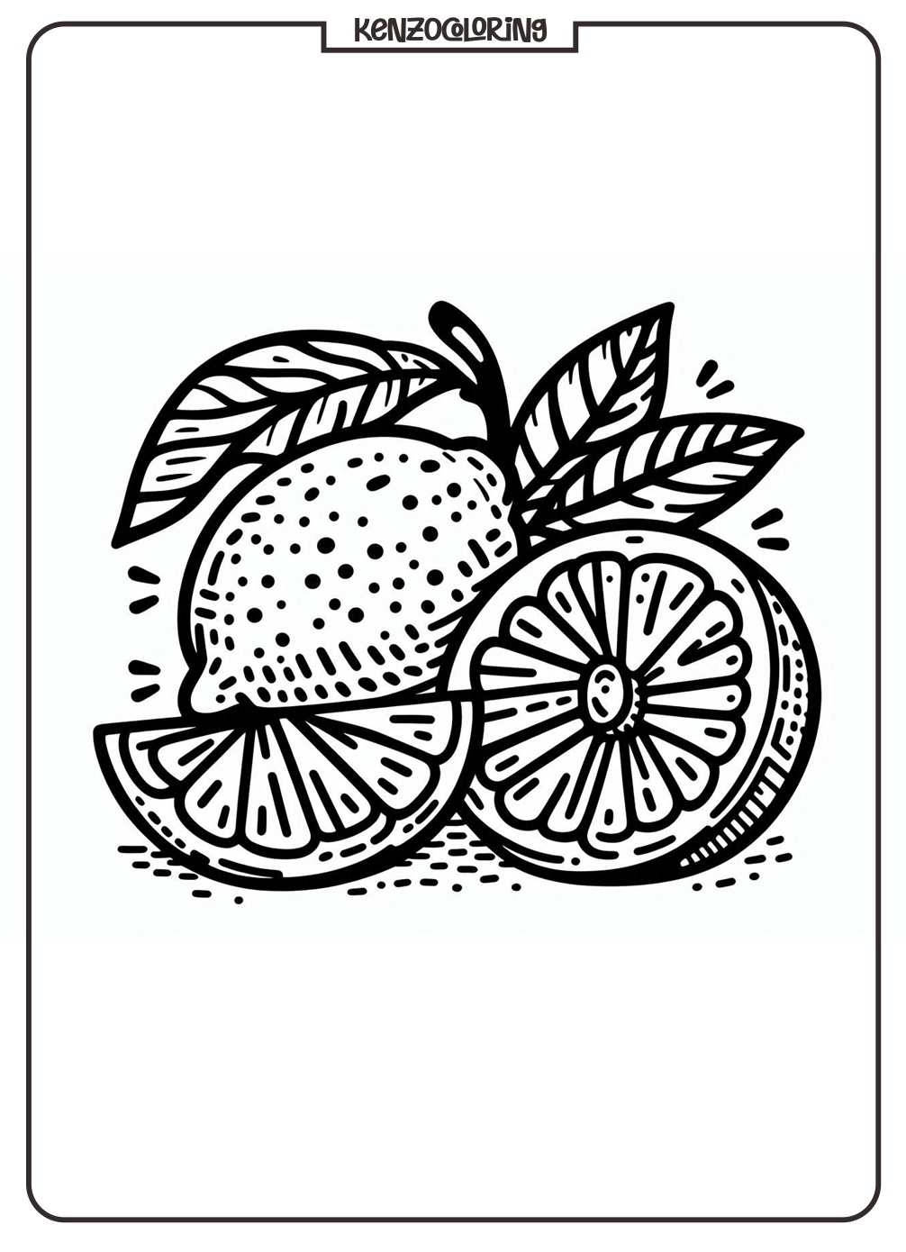lemon coloring online page for kids