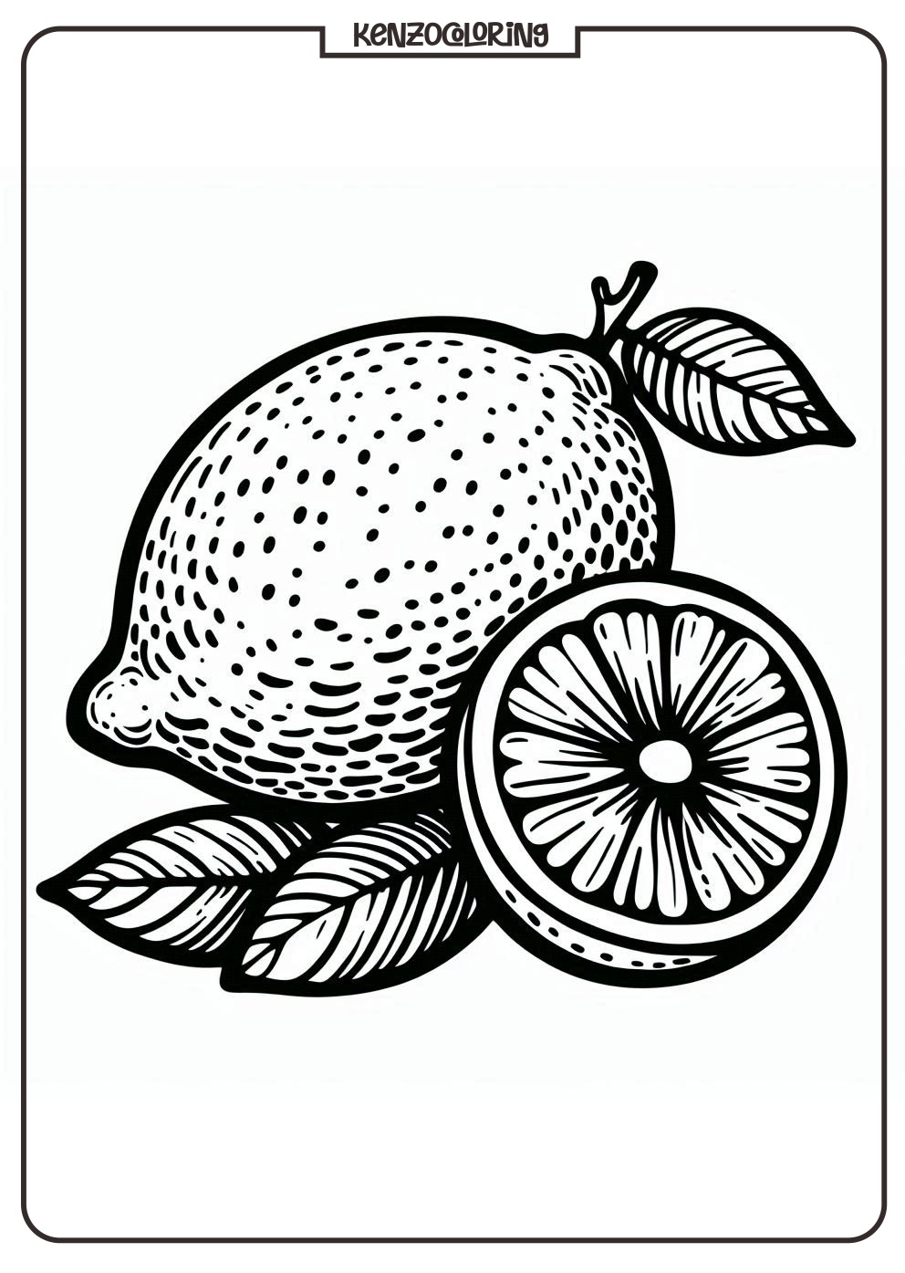 lemon coloring online page