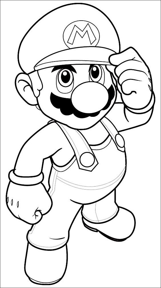 Exciting and Fun Mario Coloring Page 3 mario coloring pages