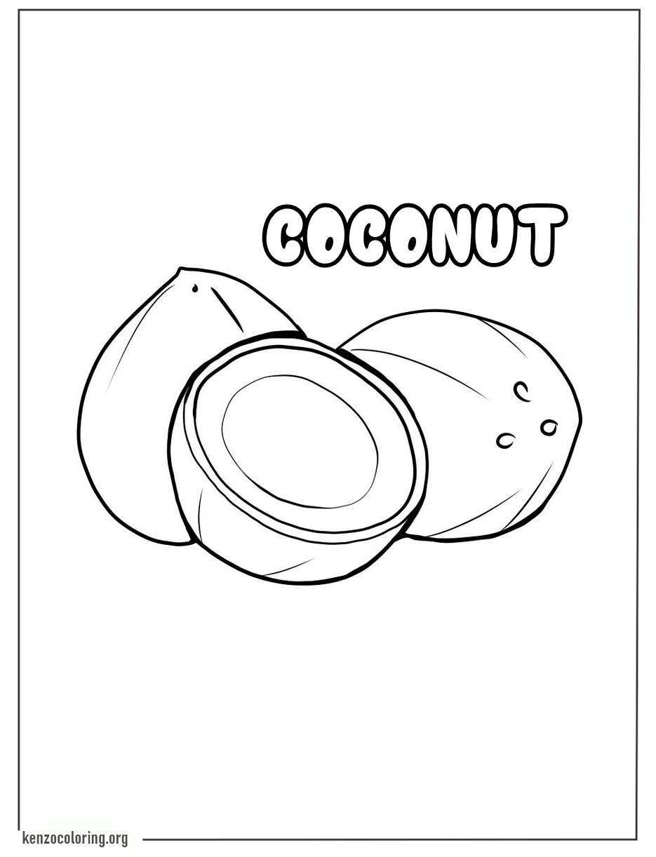 online coconut coloring pages