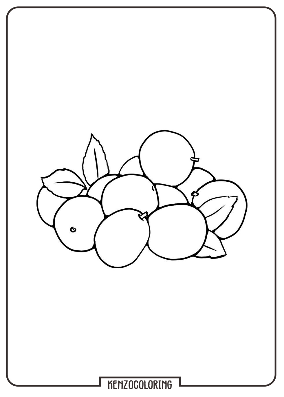 Sweet Fruit Jujube Coloring Page 3 online jujube coloring pages