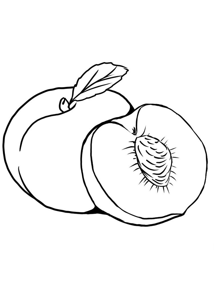 Sweet Peach Coloring Page 2 pdf peach coloring page download free
