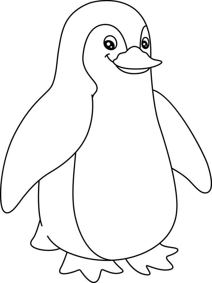 Cute Animal Penguin Coloring Page 2 penguin coloring page