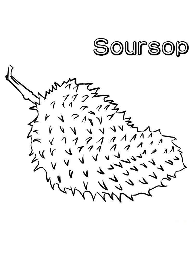Soursop Coloring Page 2 printable