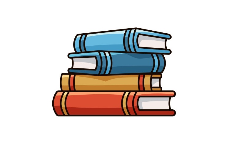 Stack of Books Coloring Page 2 stack of books coloring page image