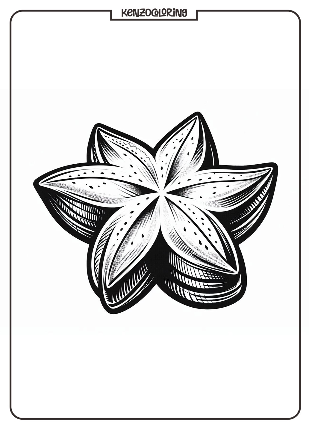 Unique Tropical Fruit, Star Fruit Coloring Page 2 star fruit coloring pages for kids