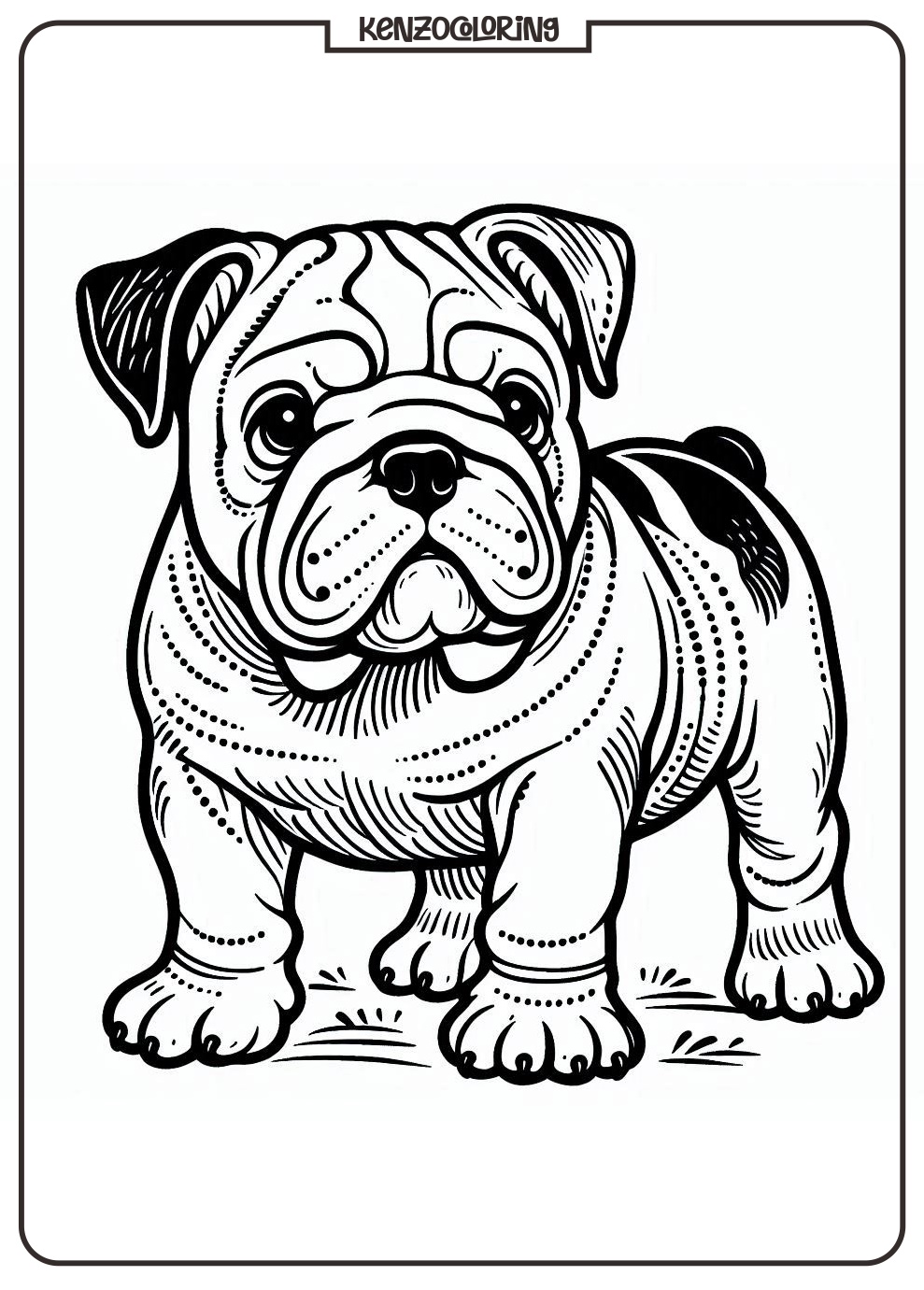 Bulldog Coloring Pages - Kenzocoloring.org