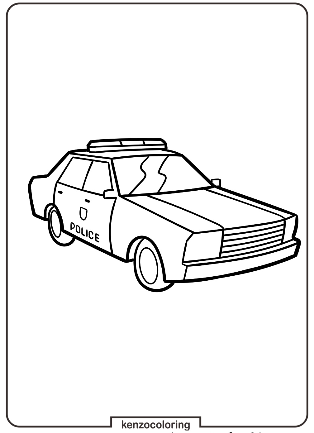 Police Car Coloring Page 6 Coloring Pages of A Parked Police Car