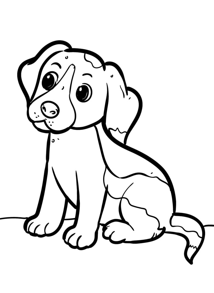 Cute Puppy Coloring Pages 6 Cute Puppy Coloring pages