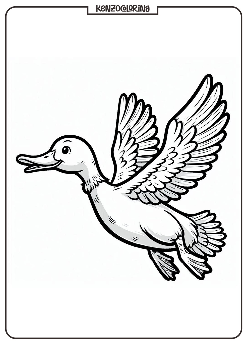 Ducks Are Flying Coloring Page 2 Ducks Are Flying Coloring Page for Kids - Kenzocoloring.org