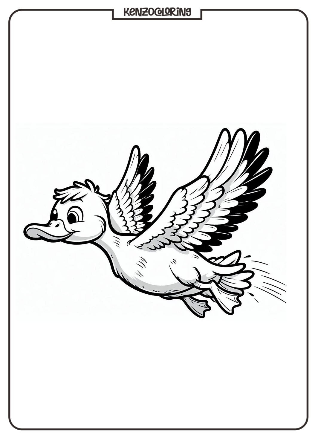 Ducks Are Flying Coloring Page 3 Ducks Are Flying Coloring Pages - Kenzocoloring.org