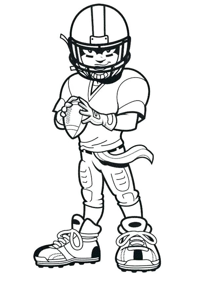 American Footbal Coloring Pages 9 Football Player Coloring Pages