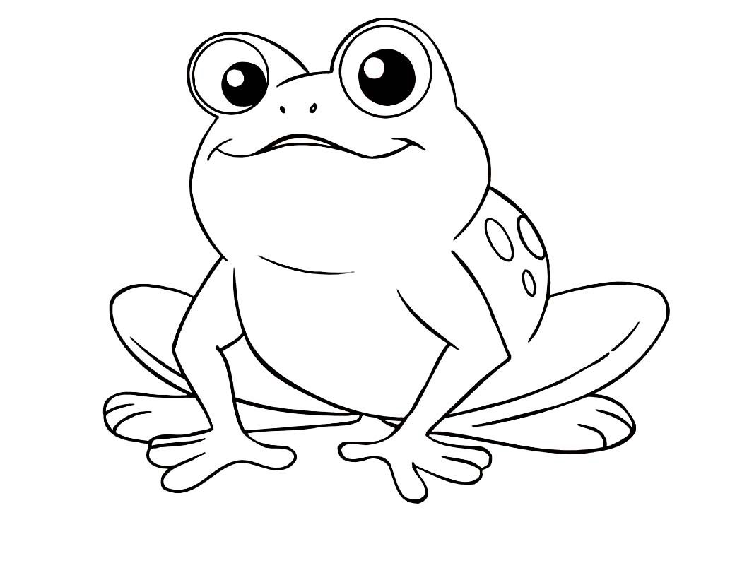 The Cheerful Little Frog Coloring Page 1 Frog Coloring Pages Free Printable