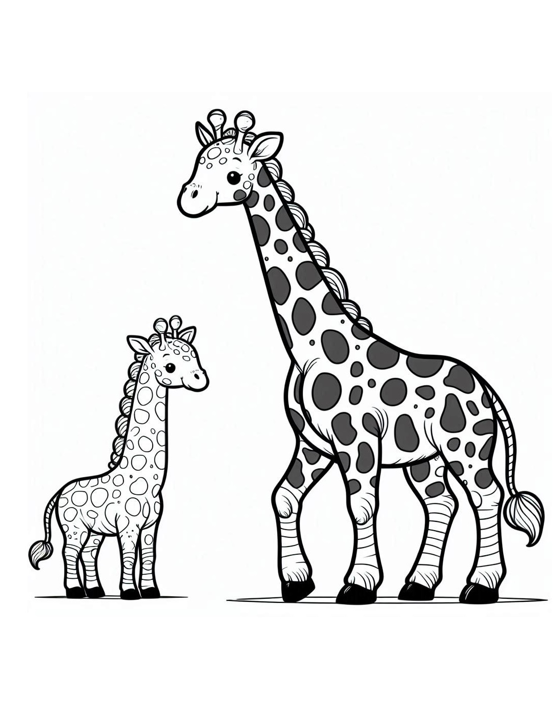 Long Neck Animals Giraffe Coloring Page 4 Giraffe Coloring Pages for Kids