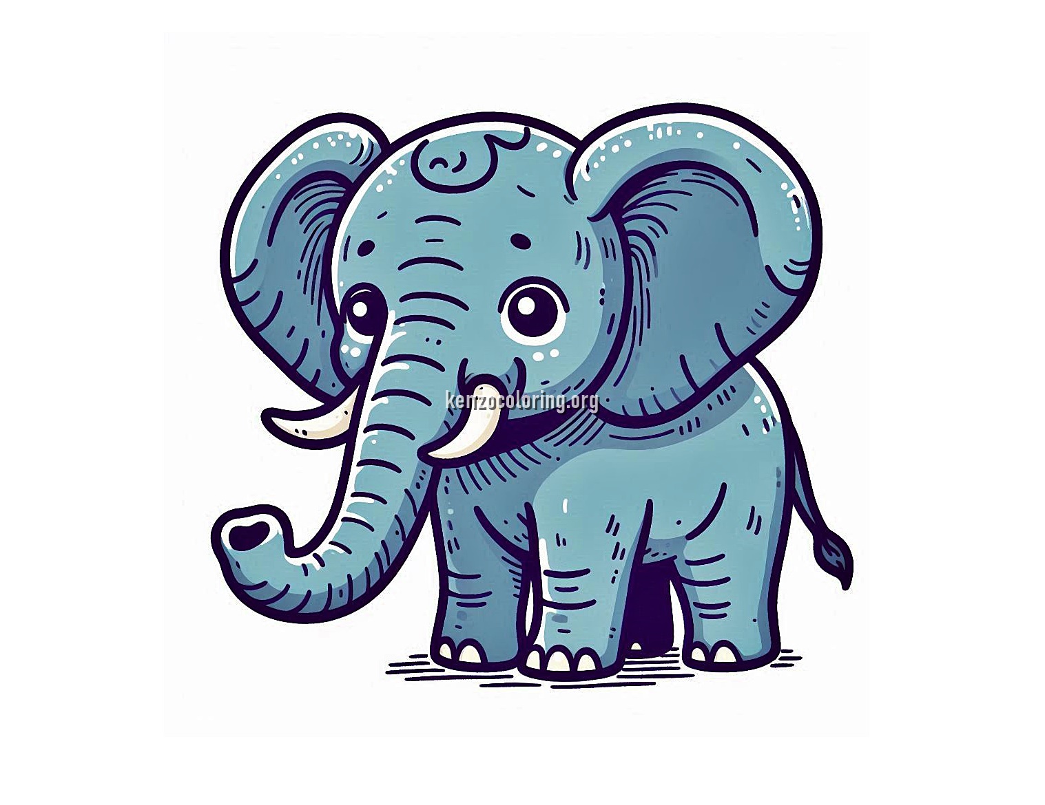 Big Animal Elephant Coloring Page