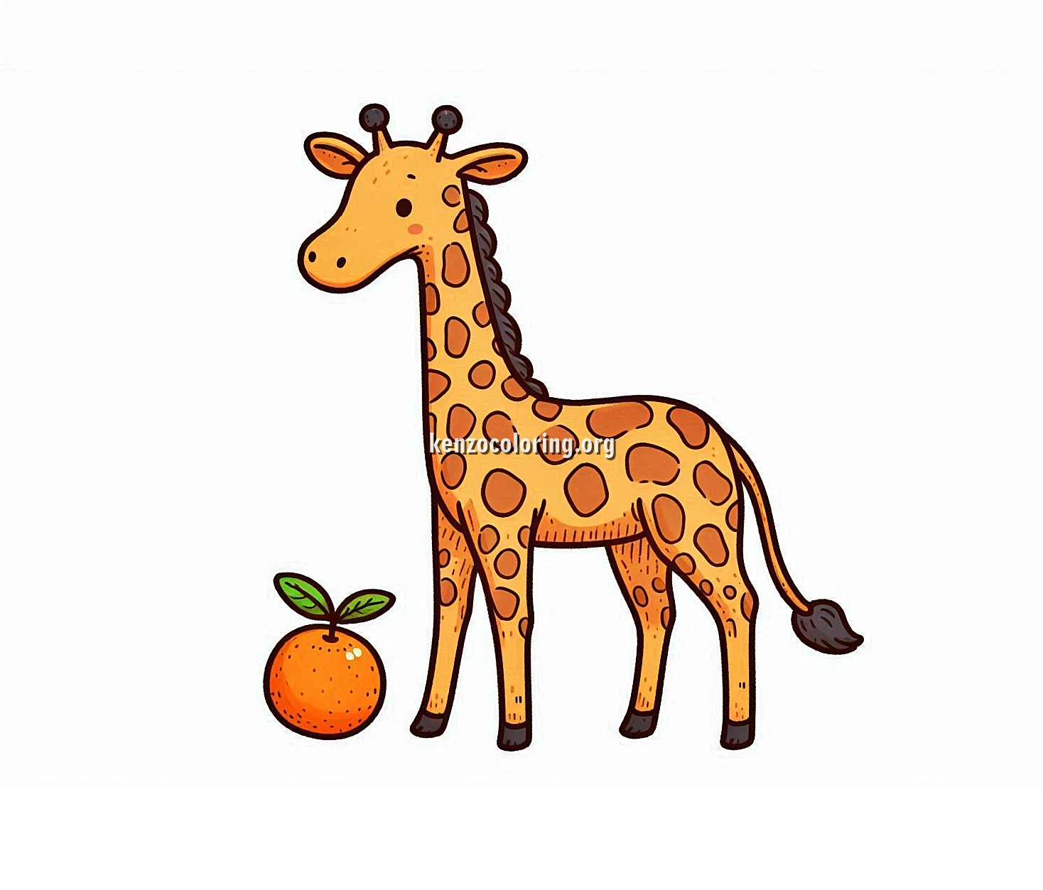 Long Neck Animals Giraffe Coloring Page 1 Image a Giraffe Coloring