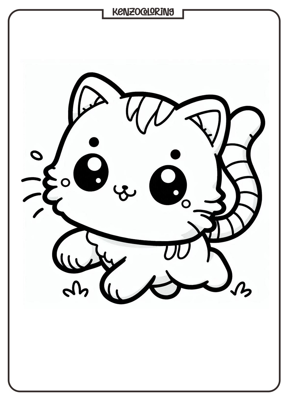 Cute Kitten Coloring Page for Kids 4 Kitten Online Coloring Page for Kid