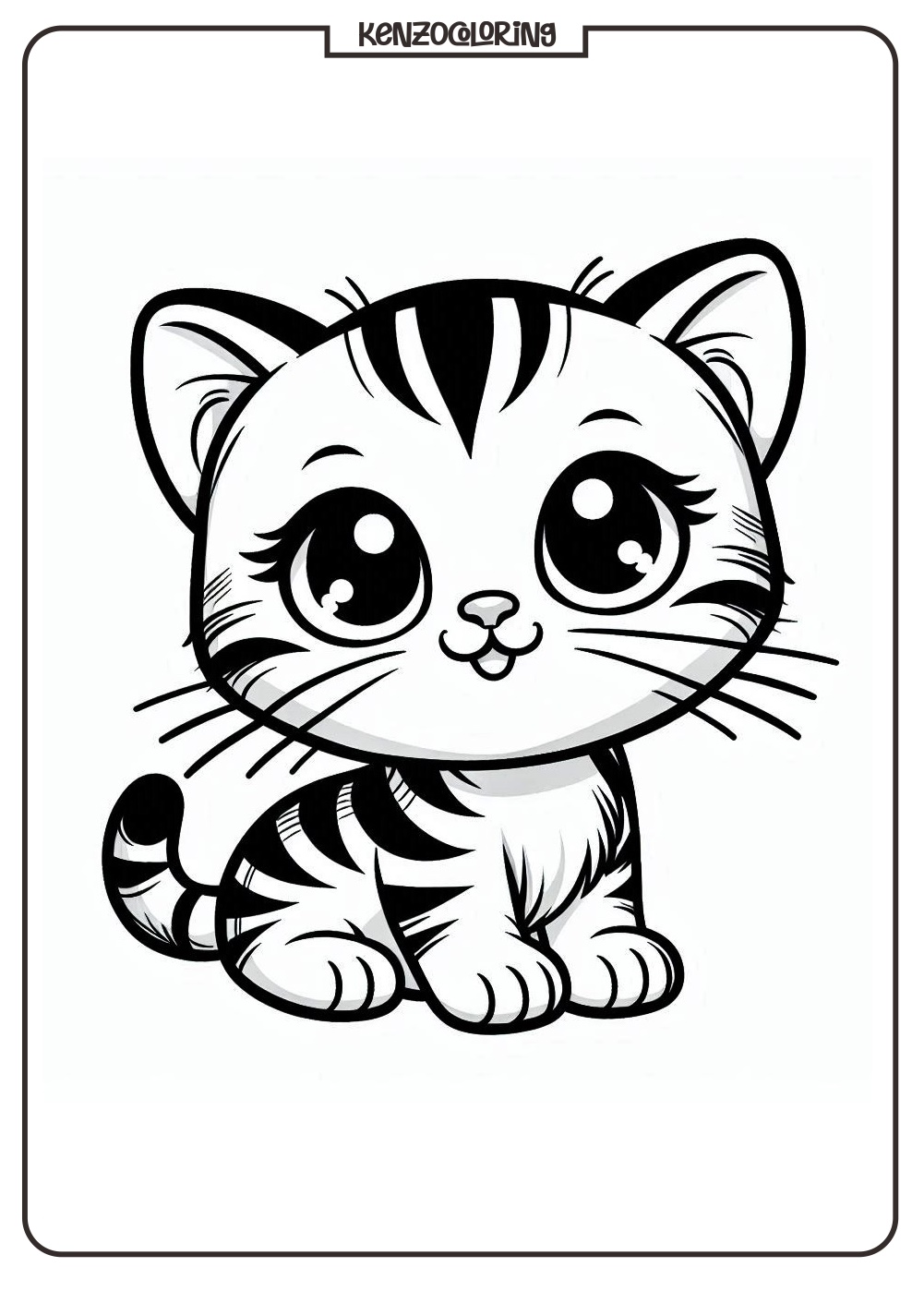Cute Kitten Coloring Page for Kids 5 Kitten Online Coloring Page for Kids