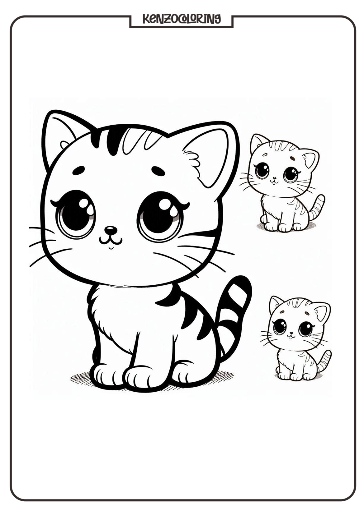 Cute Kitten Coloring Page for Kids 6 Kitten Online Coloring Pages for Kid