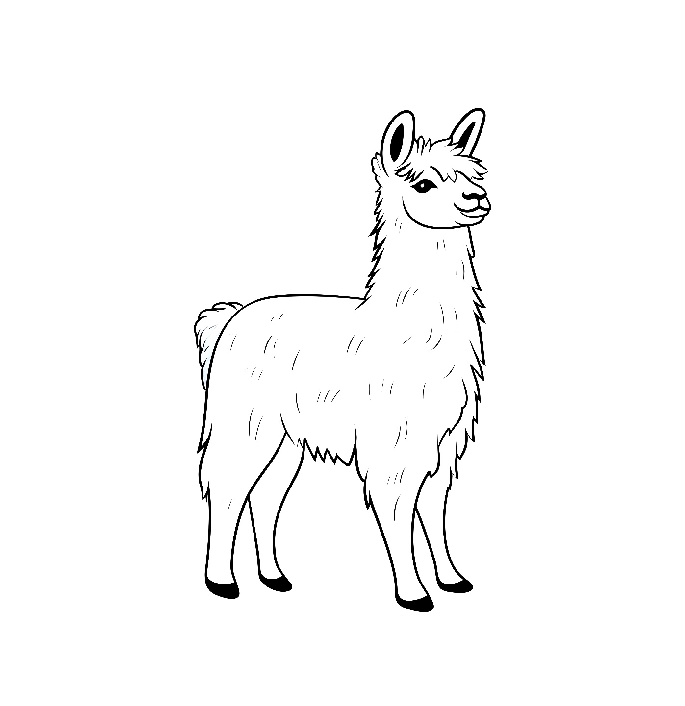 Soft Furry Animals Llama Coloring Pages 5 Llama coloring pages