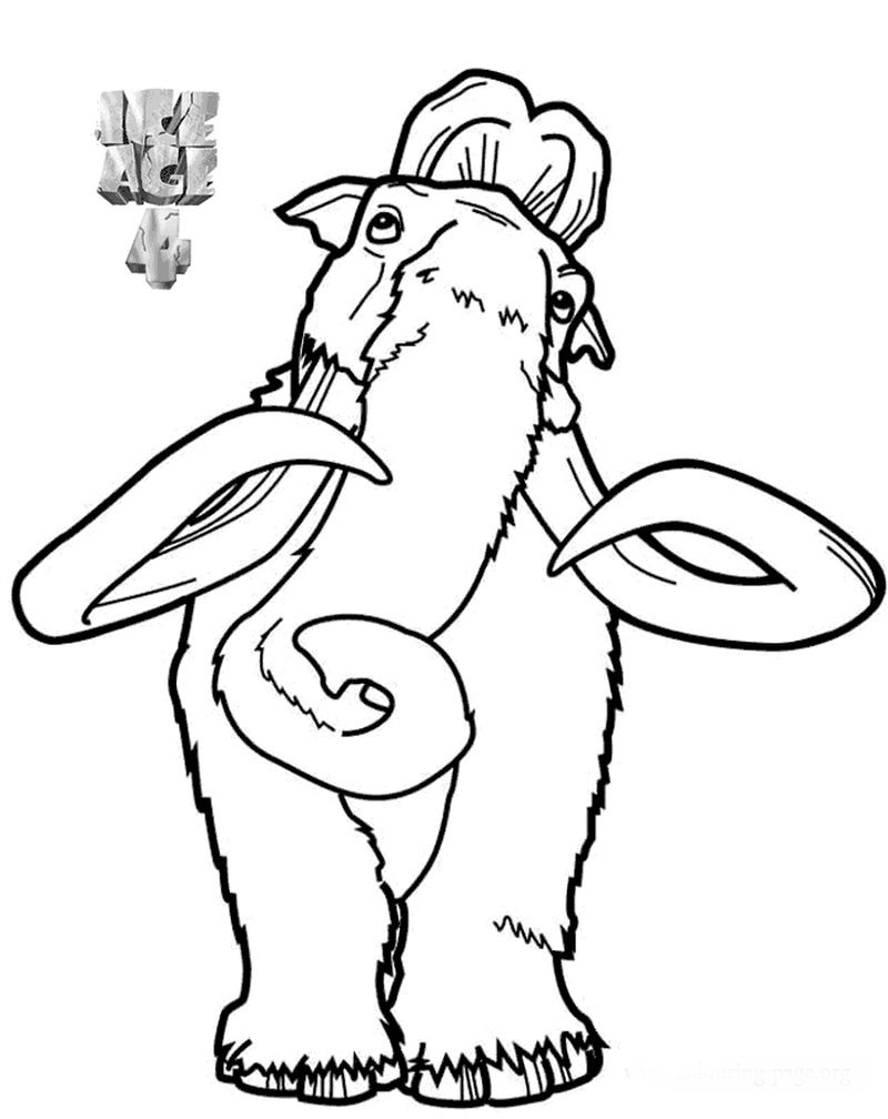 Manfred Ice Age Coloring Page 1 Manfred Coloring Page