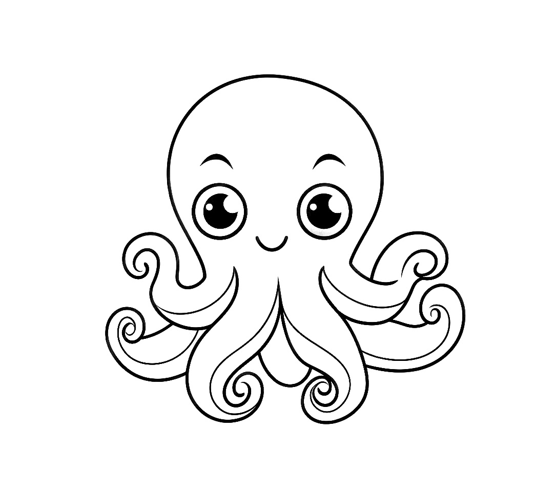 Octopus Coloring Pages 2 Octopus coloring page