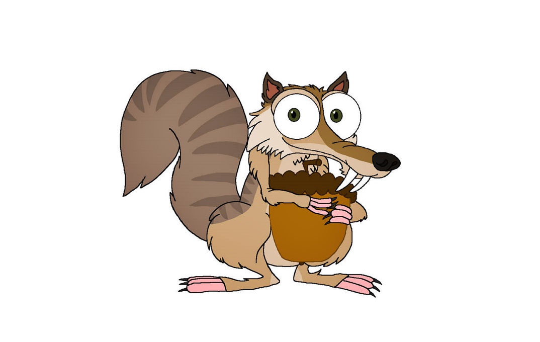 Funny Squirrel Scrat Ice Age Coloring Page