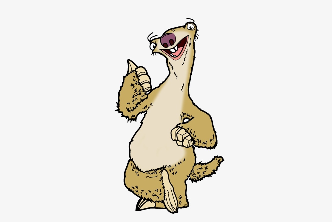 The Fun and Quirky Sloth, Sid Ice Age Coloring Page