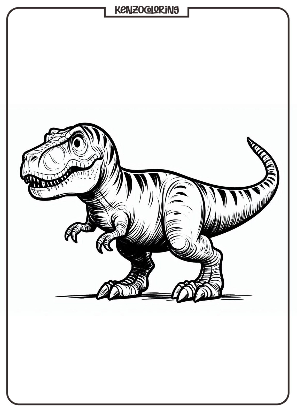 The Mighty T-Rex Coloring Page 3 Tyrannosaurus Rex Coloring Pages Dinosaurs - kenzocoloring.org