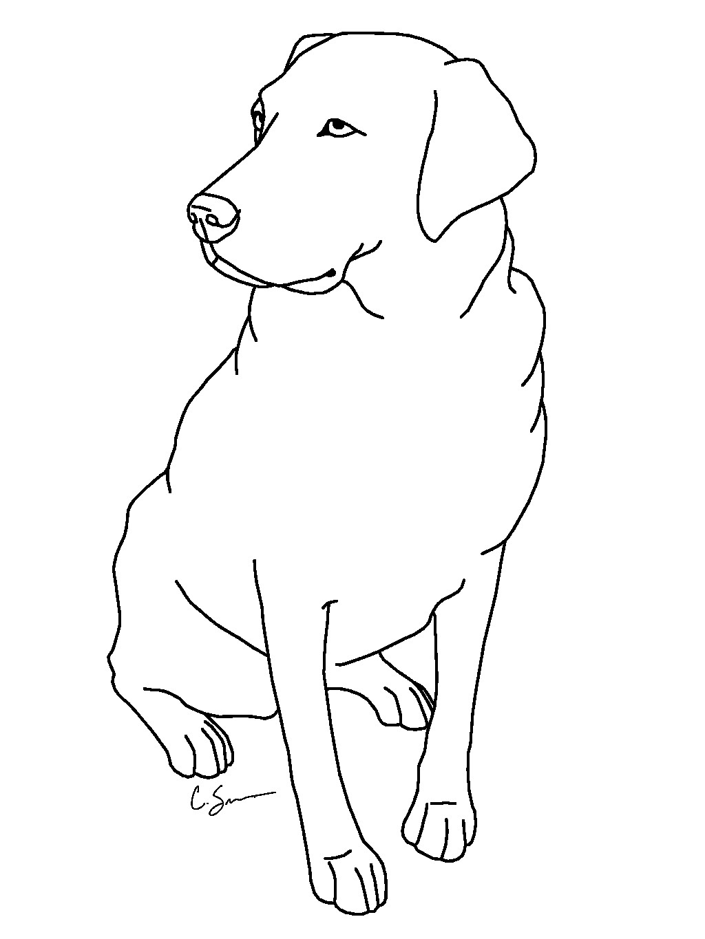 Cheerful and Loyal Animal Dog Coloring Pages 6 black lab dog coloring pages