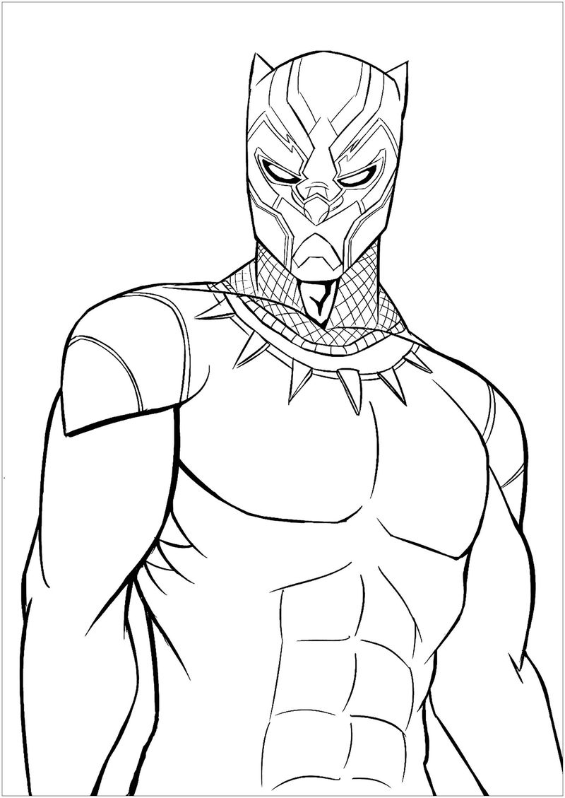 Black Panther Coloring Page 3 black panther coloring pages to print