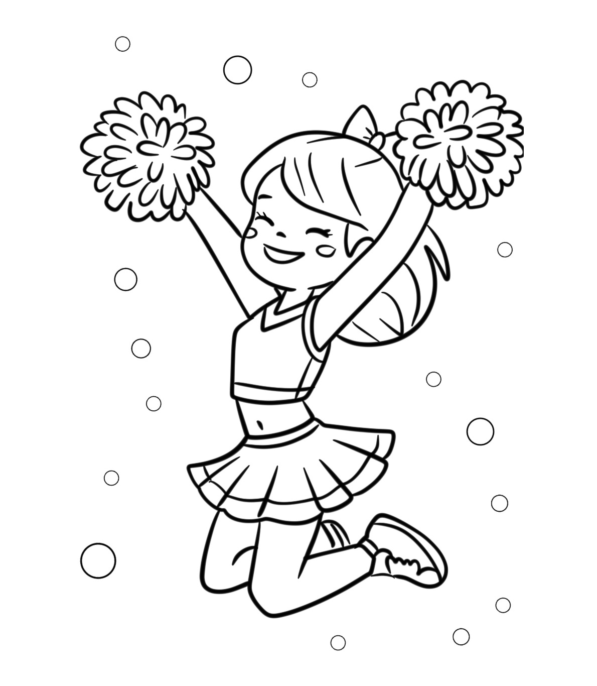 Cheerleader Coloring Pages for Kids 5 cheerleader coloring page to print