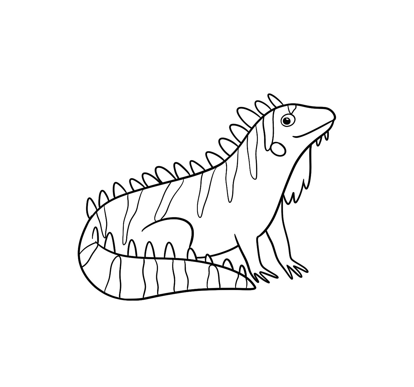 Unique Reptiles Iguana Coloring Page 2 iguana coloring page