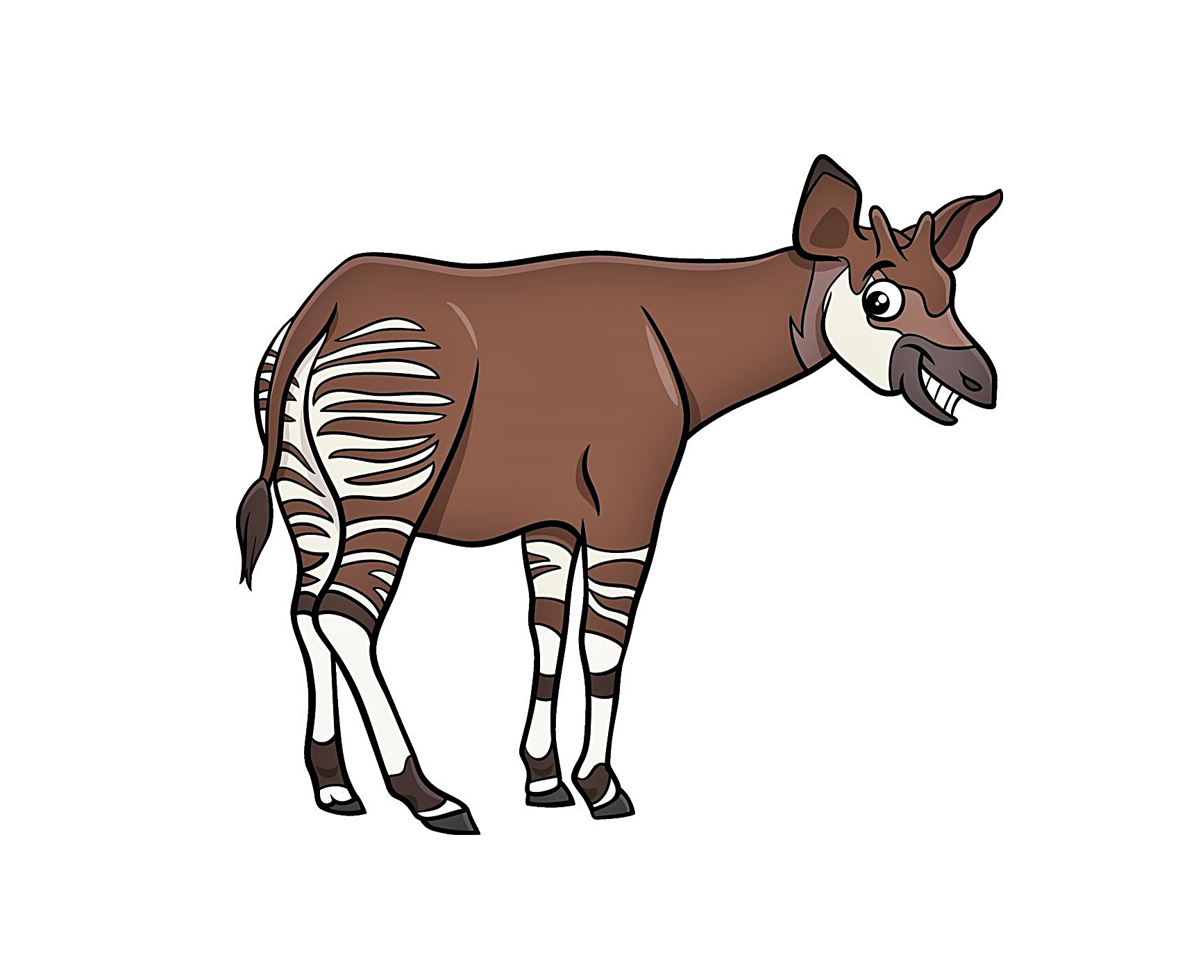 Interesting Rare Animals Okapi Coloring Page