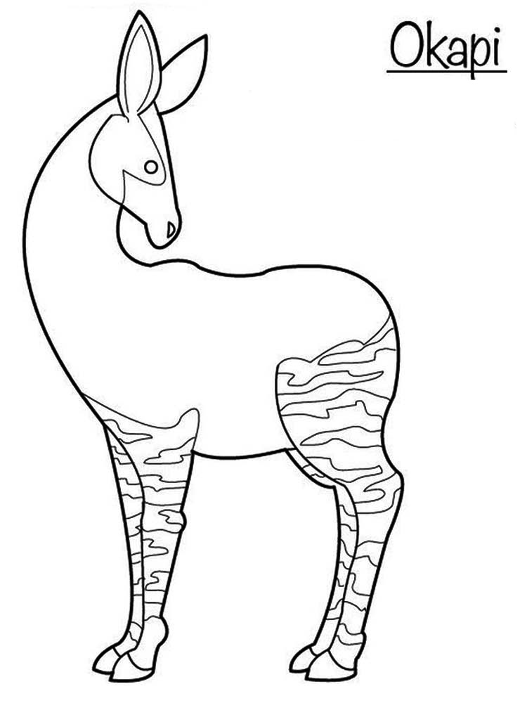 printable okapi coloring
