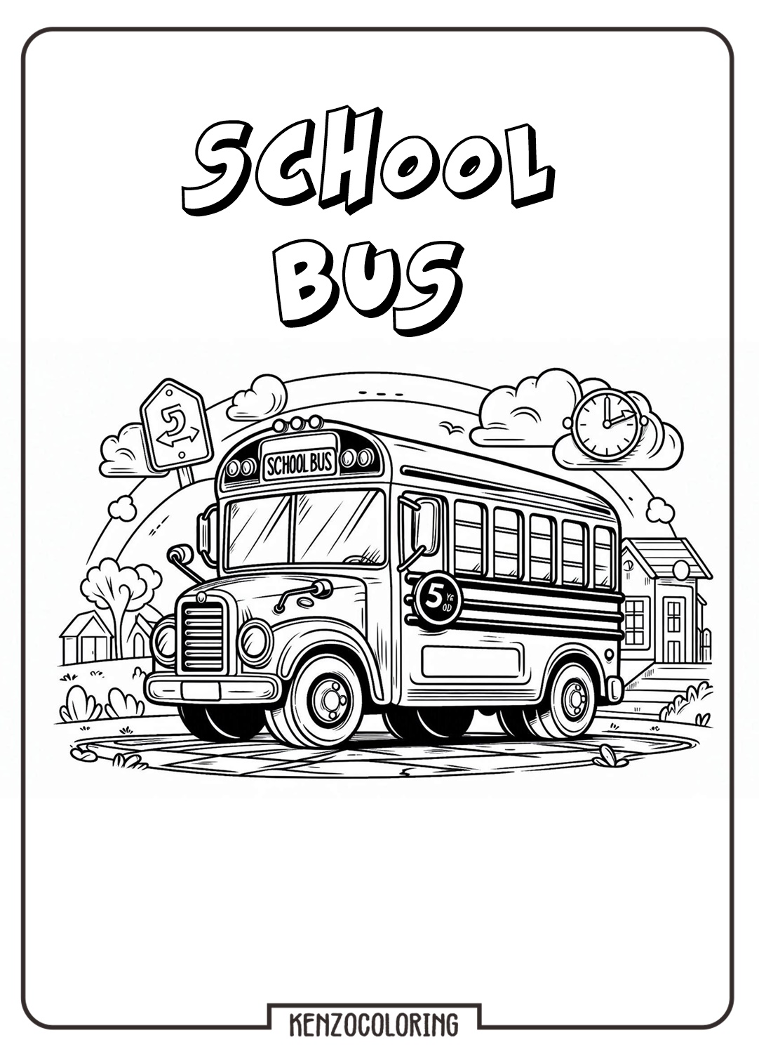 School Bus Coloring Page for Kids 2 school bus coloring online for kids