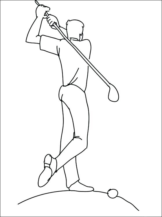 Golfer Coloring Page free