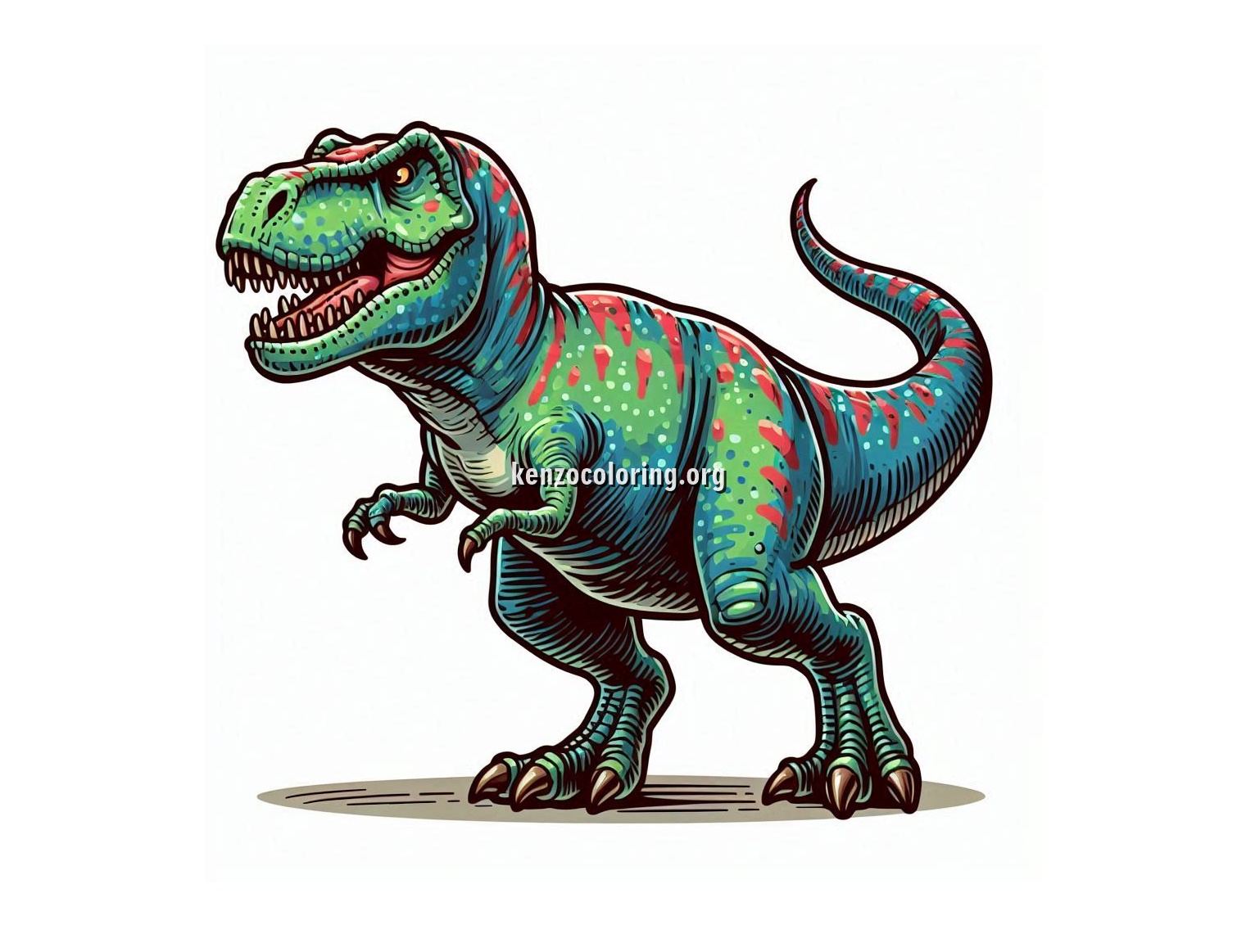 The Most Legendary Dinosaurs, Tyrannosaurus Rex Coloring Page