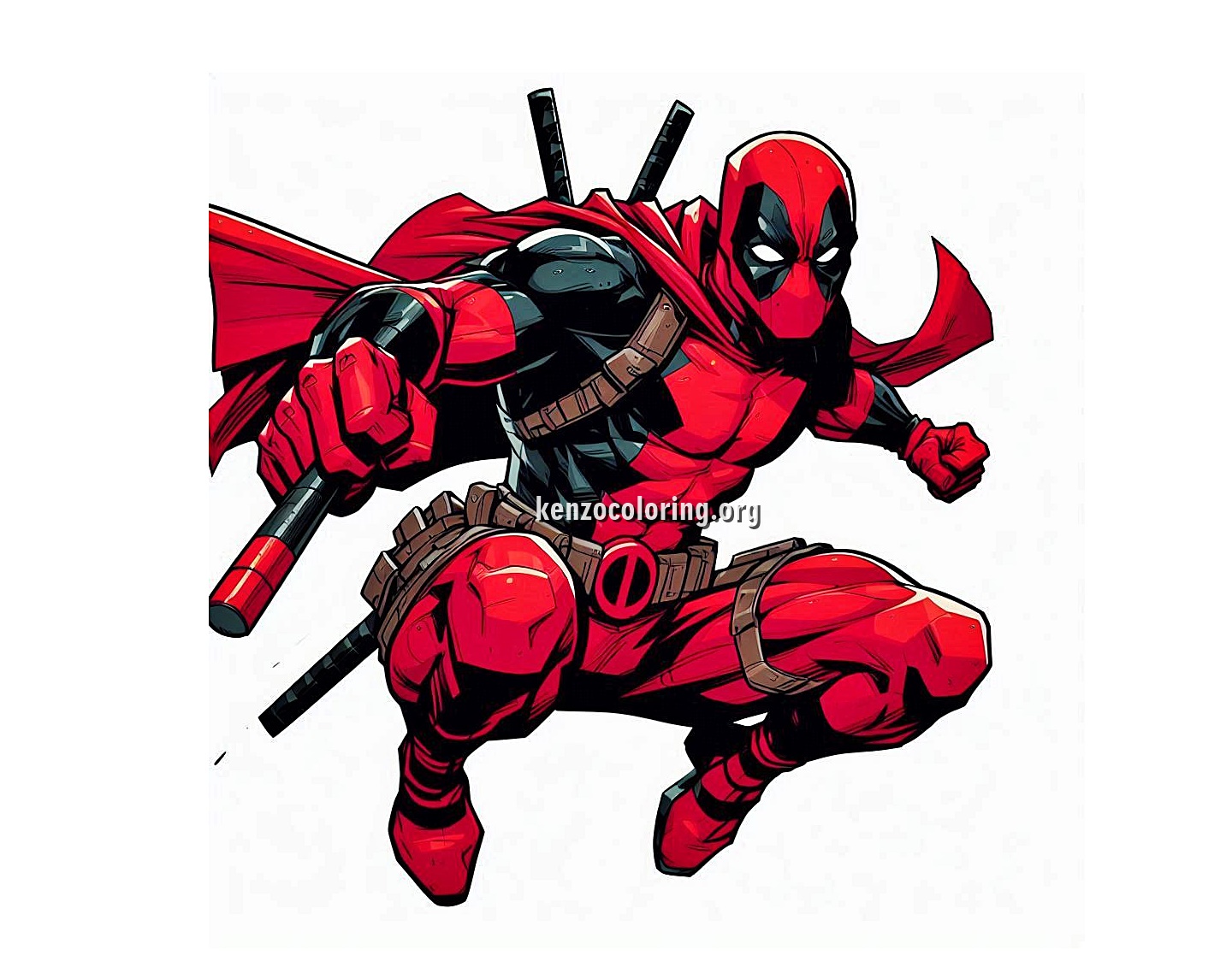 A World Full of Action and Humor, Deadpool Coloring Page 8 Image a Deadpool Coloring