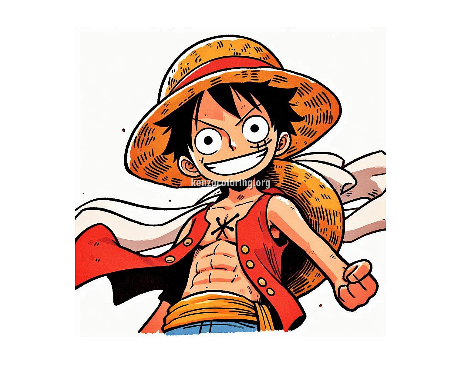 Monkey D. Luffy One Piece Coloring Page