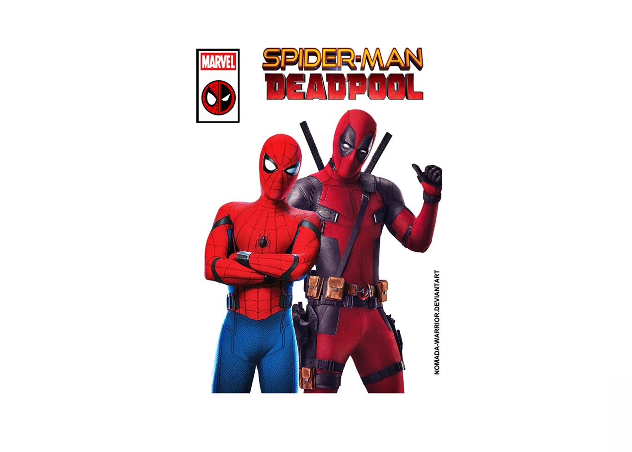 Spiderman and Deadpool Coloring Page