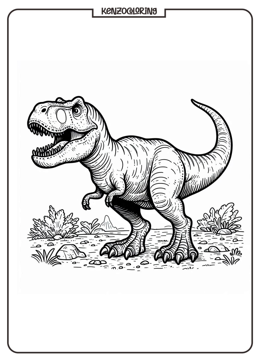 Tyrannosaurus Rex Coloring - kenzocoloring.org
