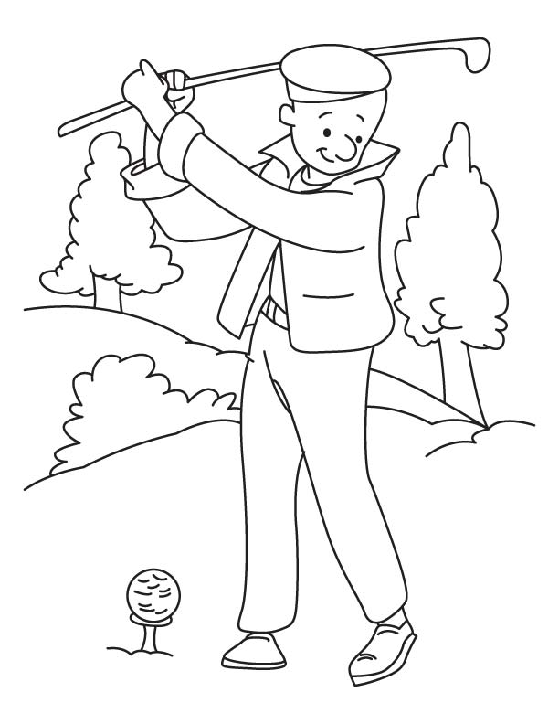 golf coloring pages