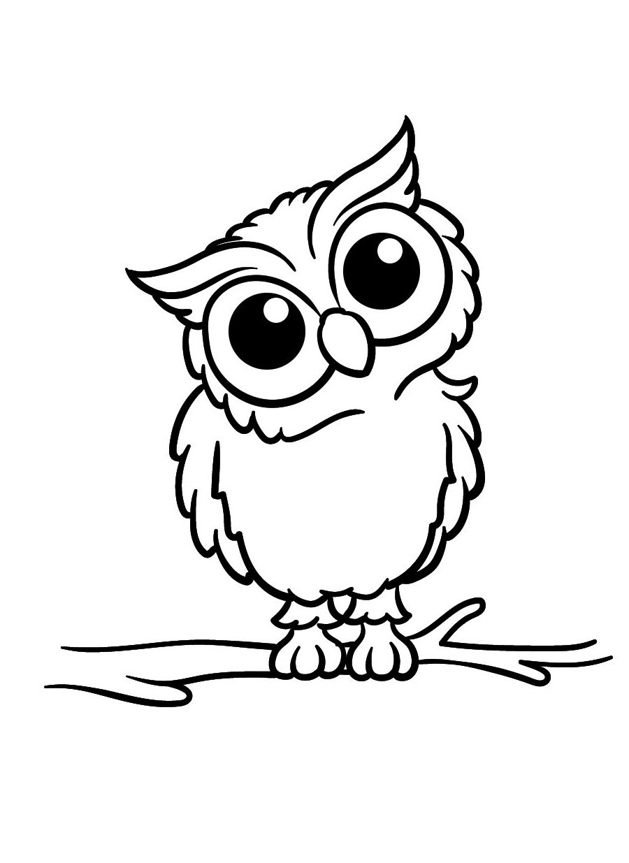 Owl Coloring Page for Kids 4 owl page coloring printable
