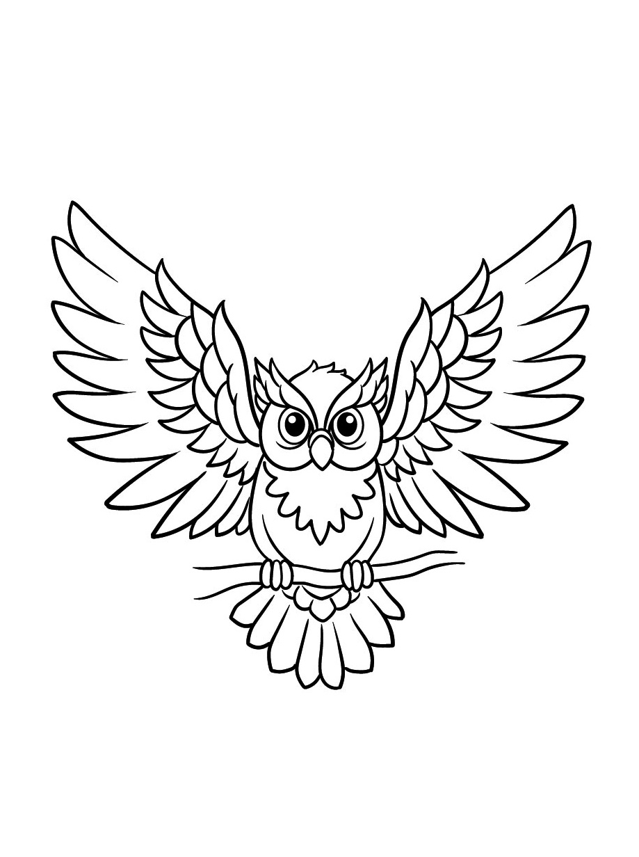 owl pages coloring download